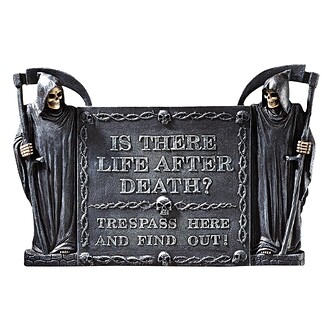 Life After Death: No Trespassing Wall Sculpture