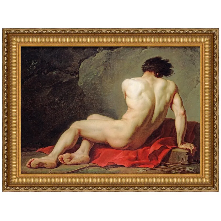 Patrocles Framed Canvas Replica Painting: Large