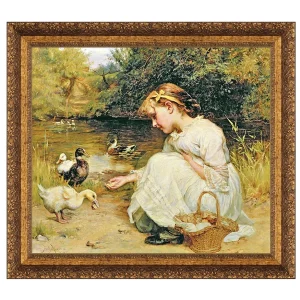 Making Friends Framed Canvas Replica Painting: Grande
