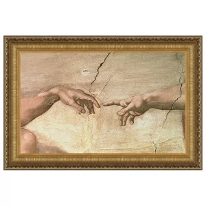 Creation Framed Canvas Replica Painting: Medium