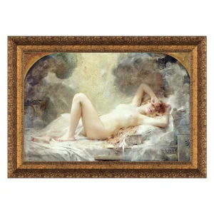 Golden Rain Framed Canvas Replica Painting: Grande