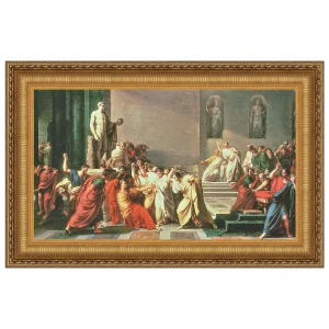 Death of Julius Caesar Framed Canvas Replica Painting: Large