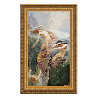 Clyties of the Mist Framed Canvas Replica Painting: Grande