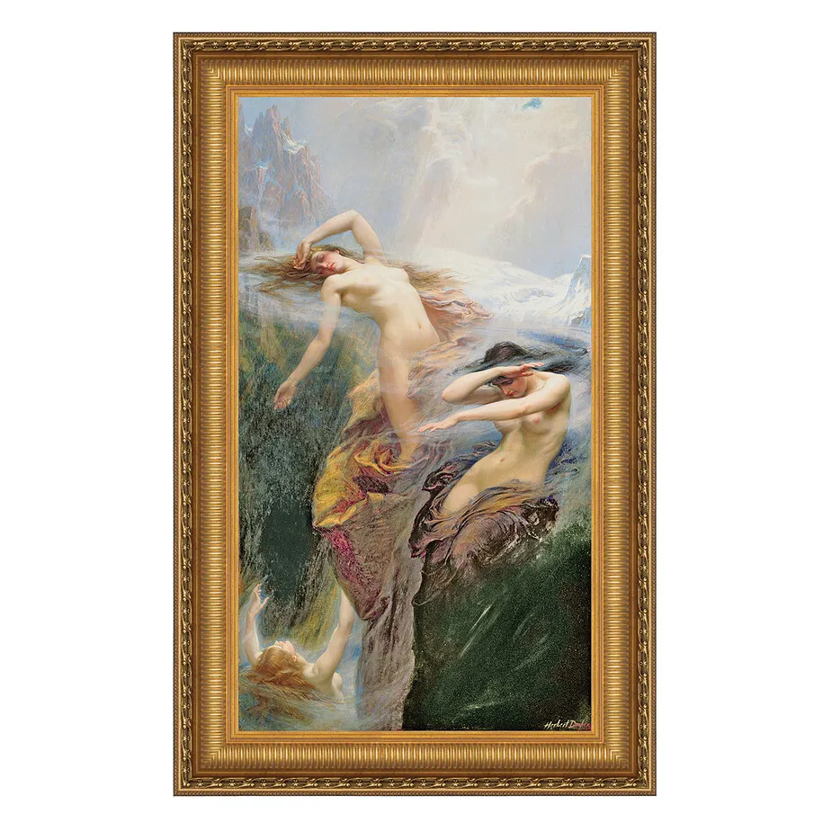 Clyties of the Mist Framed Canvas Replica Painting: Grande