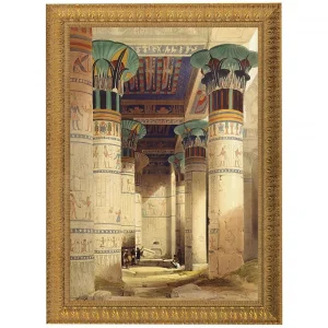Egyptian Grand Portico Philae Framed Canvas Replica Painting: Medium