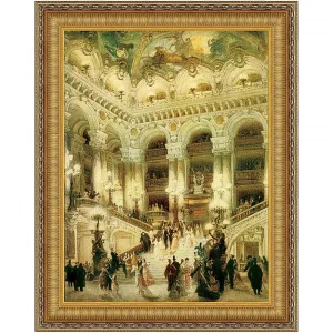 Le Couloir de l'Opera Framed Canvas Replica Painting: Small