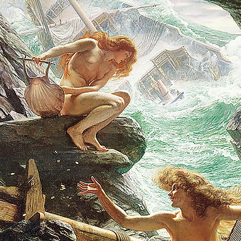 The Cave of the Storm Nymphs Framed Canvas Replica Painting: Large