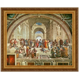 The School of Athens Framed Canvas Replica Painting: Small