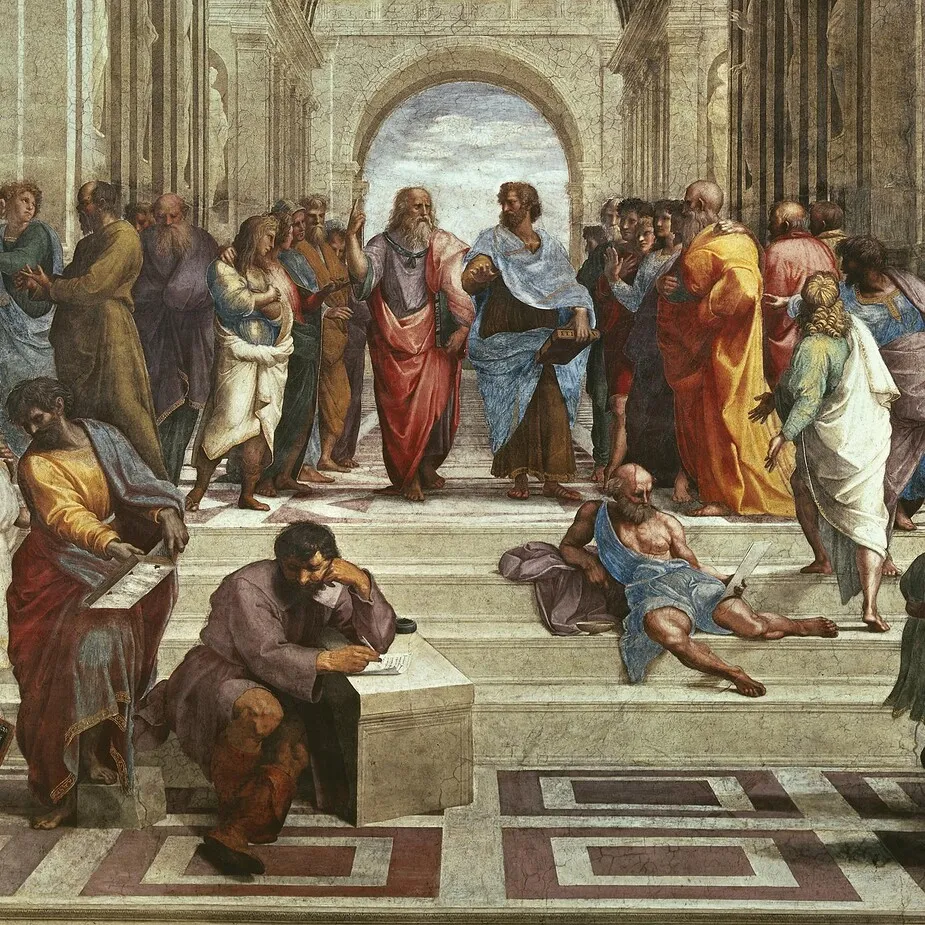 The School of Athens Framed Canvas Replica Painting: Grande