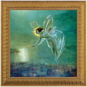 Spirit of the Night Fairy Framed Canvas Replica Painting: Small