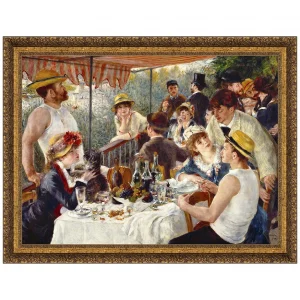 Luncheon of the Boating Party Framed Canvas Replica Painting: Medium