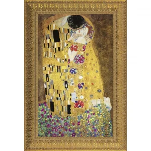 The Kiss Framed Canvas Replica Painting: Estate