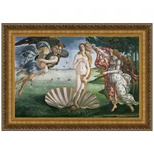 The Birth of Venus Framed Canvas Replica Painting: Large
