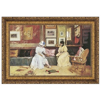 A Friendly Call Framed Canvas Replica Painting: Large