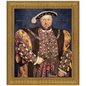 Henry VIII Framed Canvas Replica Painting: Small