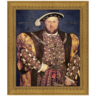 Henry VIII Framed Canvas Replica Painting: Medium