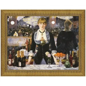 A Bar at the Folies-Bergere Framed Canvas Replica Painting: Medium