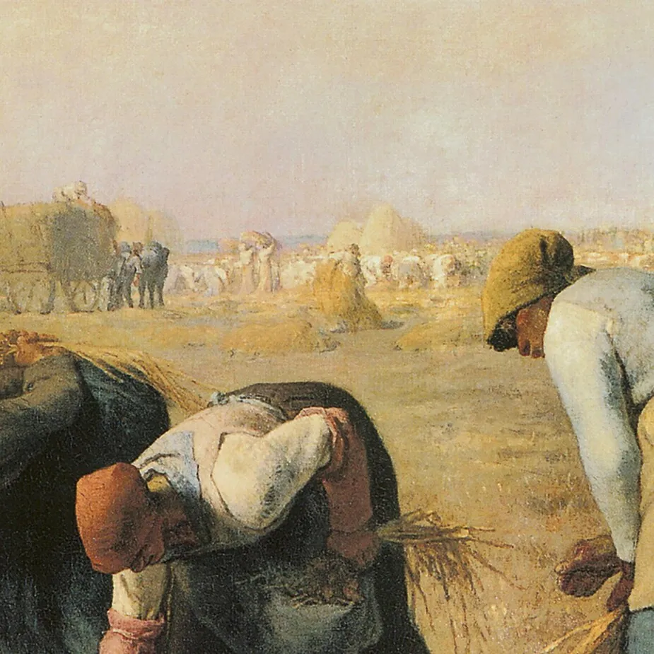 The Gleaners Framed Canvas Replica Painting: Medium