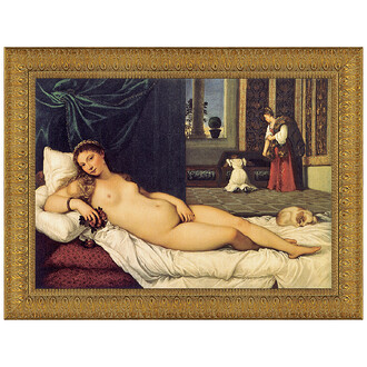 The Venus of Urbino Framed Canvas Replica Painting: Large
