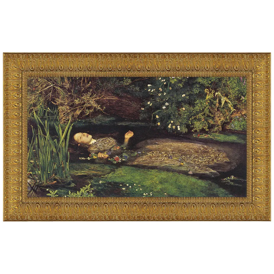 Ophelia Framed Canvas Replica Painting: Medium