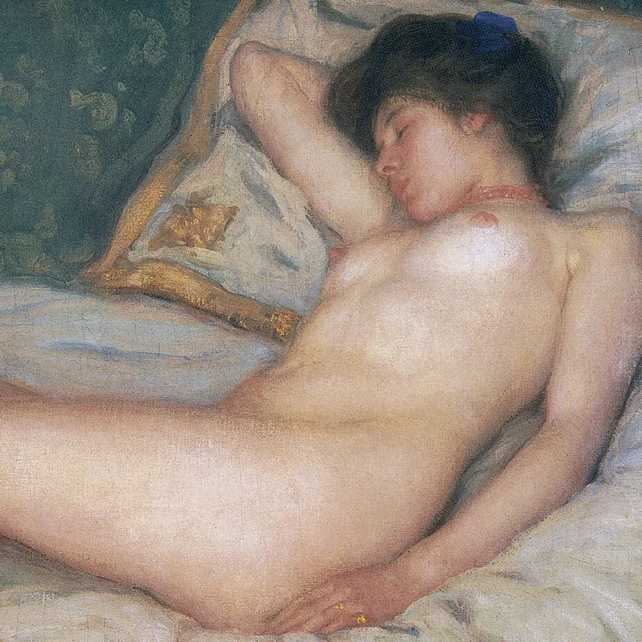 Sleep Framed Canvas Replica Painting: Medium