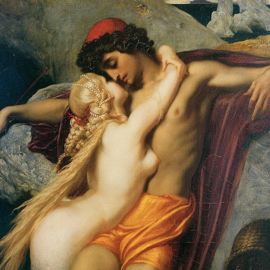The Fisherman and the Syren Framed Canvas Replica Painting: Medium