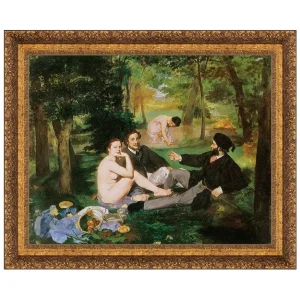 Luncheon on the Grass Framed Canvas Replica Painting: Small