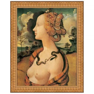 Portrait of Simonetta Vespucci Framed Canvas Replica Painting: Medium