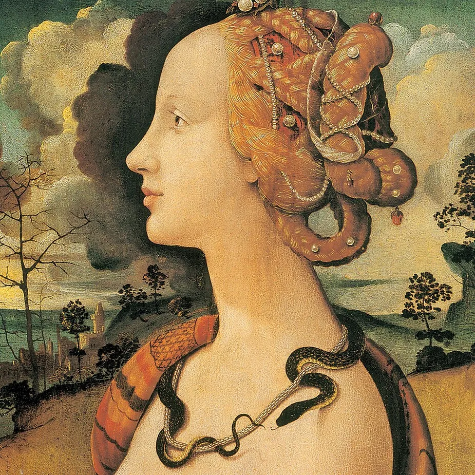 Portrait of Simonetta Vespucci Framed Canvas Replica Painting: Grande