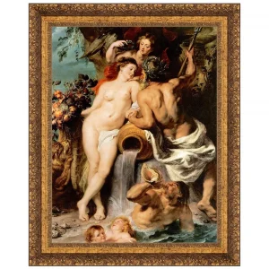 The Union of Earth and Water Framed Canvas Replica Painting: Grande
