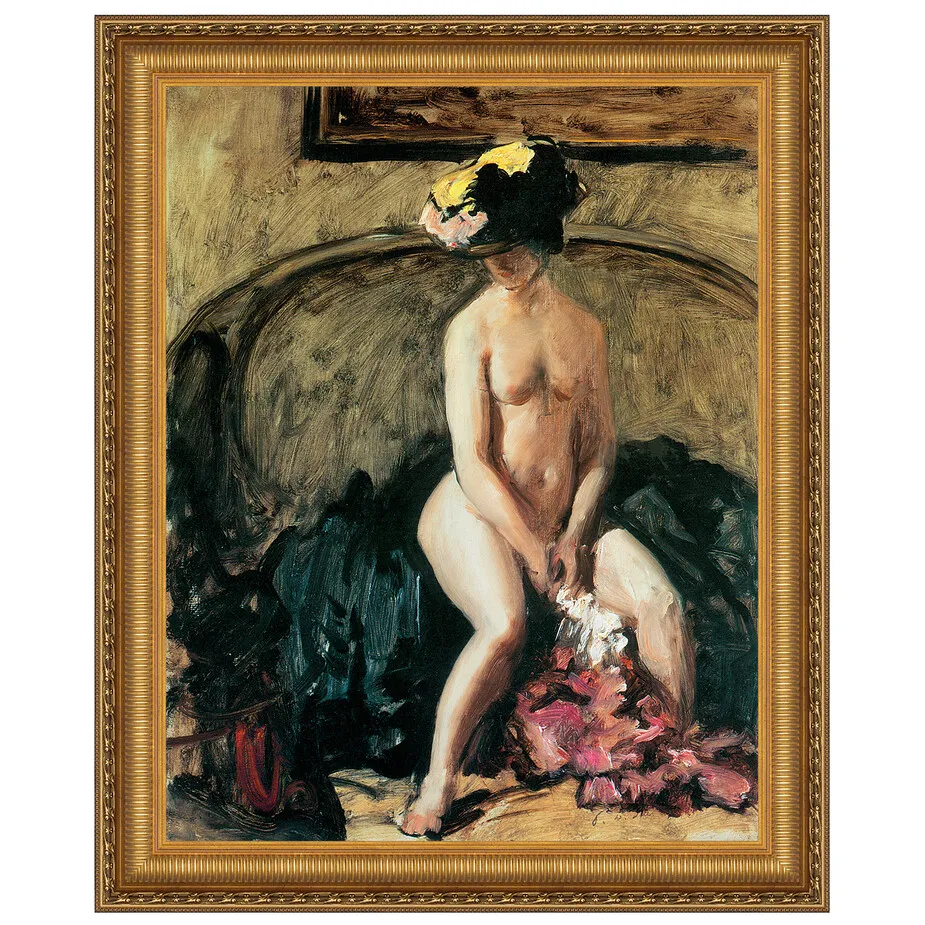 The Black Hat Framed Canvas Replica Painting: Medium
