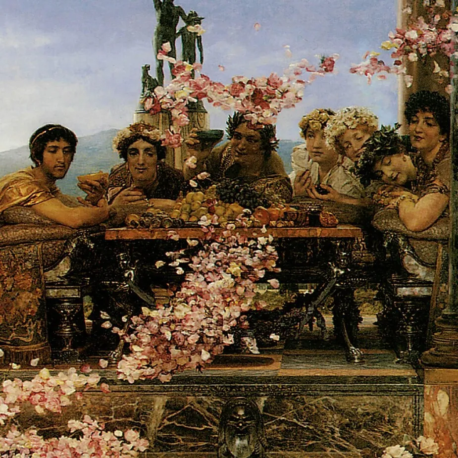 The Roses of Heliogabalus Framed Canvas Replica Painting: Small