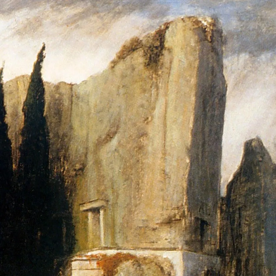 Island of the Dead (III) Framed Canvas Replica Painting: Small