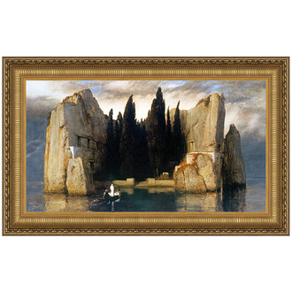 Island of the Dead (III) Framed Canvas Replica Painting: Small