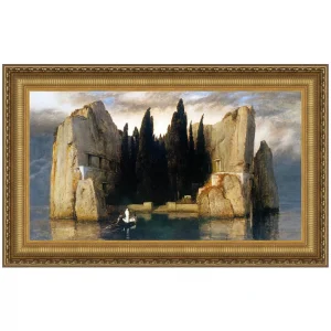 Island of the Dead (III) Framed Canvas Replica Painting: Large