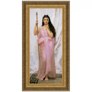 Young Priestess Framed Canvas Replica Painting: Small