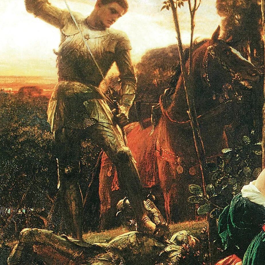 Chivalry Framed Canvas Replica Painting: Medium