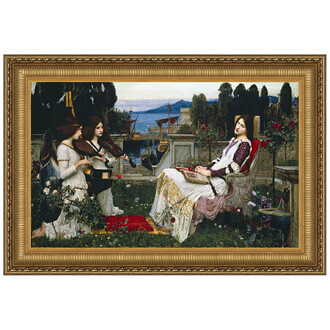 Saint Cecilia Framed Canvas Replica Painting: Medium