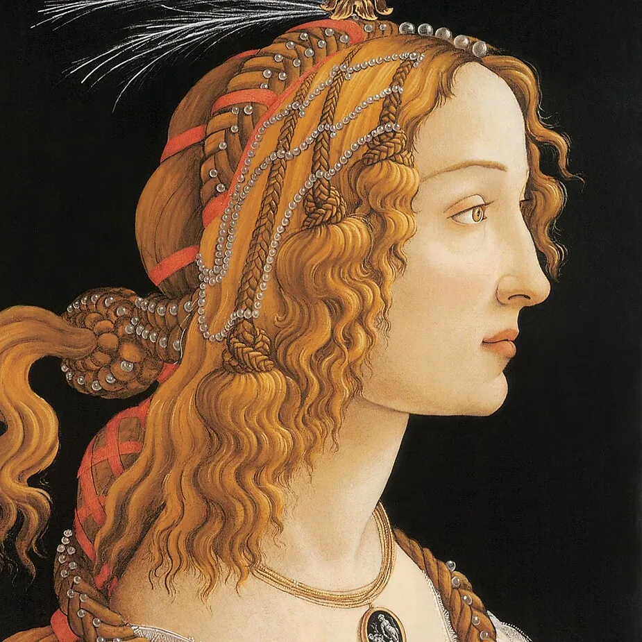 Young Woman (Simonetta Vespucci) Framed Canvas Replica Painting: Large