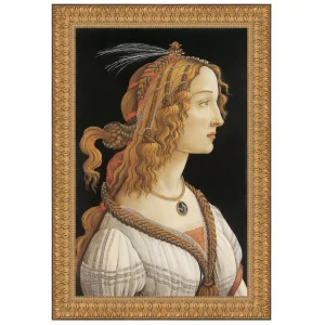 Young Woman (Simonetta Vespucci) Framed Canvas Replica Painting: Grande