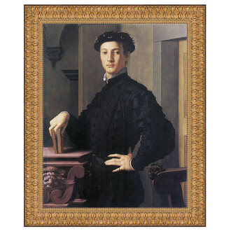 Portrait of a Young Man Framed Canvas Replica Painting: Grande