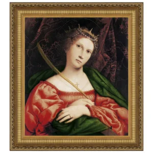 Saint Catherine of Alexandria Framed Canvas Replica Painting: Small