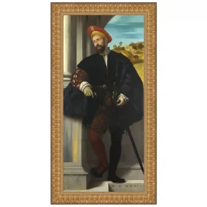 Portrait of a Man Framed Canvas Replica Painting: Medium