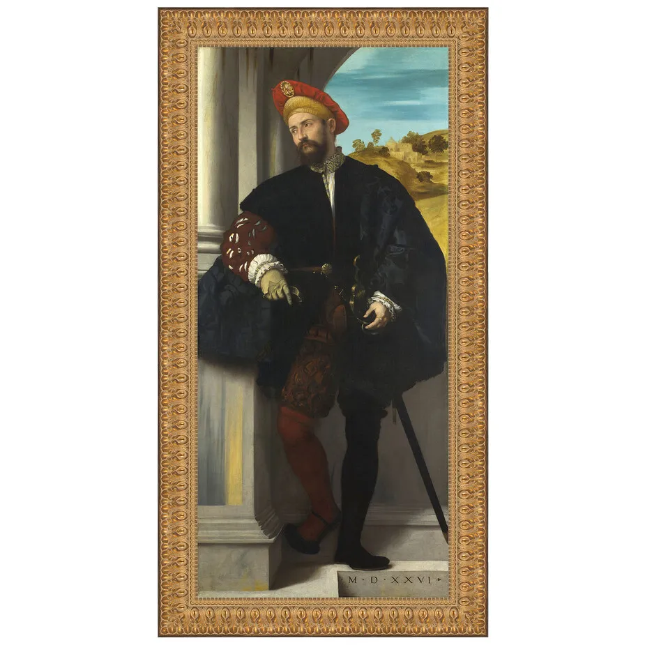 Portrait of a Man Framed Canvas Replica Painting: Grande