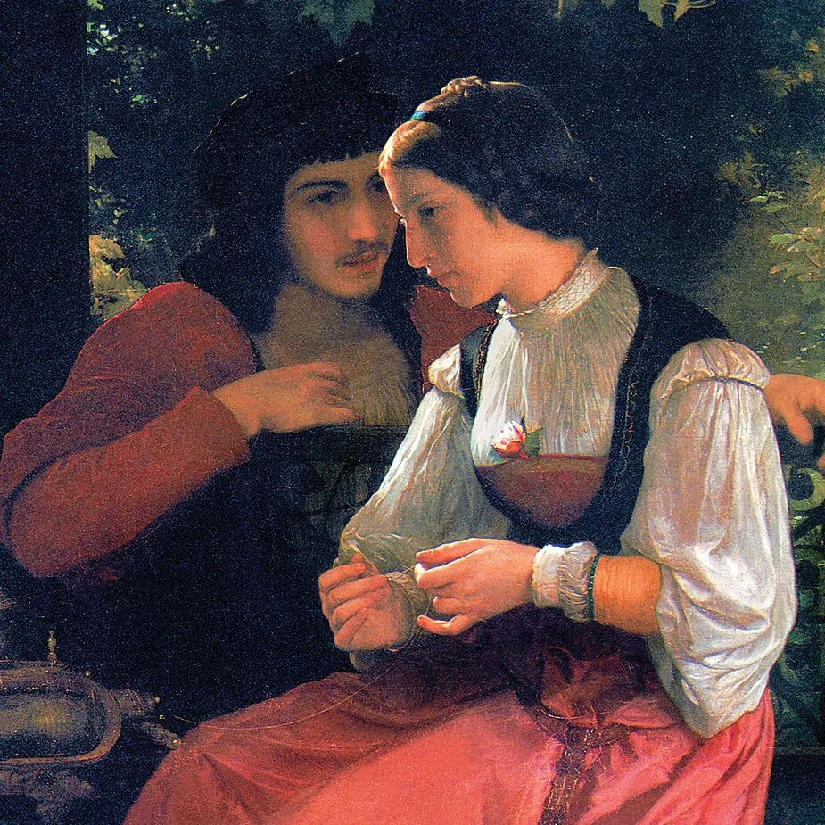 The Proposal Framed Canvas Replica Painting: Medium