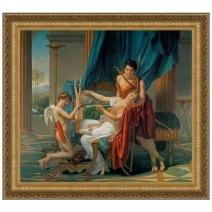 Sappho and Phaon Framed Canvas Replica Painting: Grande