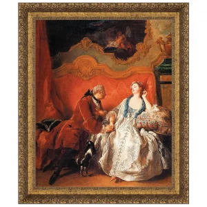 The Declaration of Love Framed Canvas Replica Painting: Grande