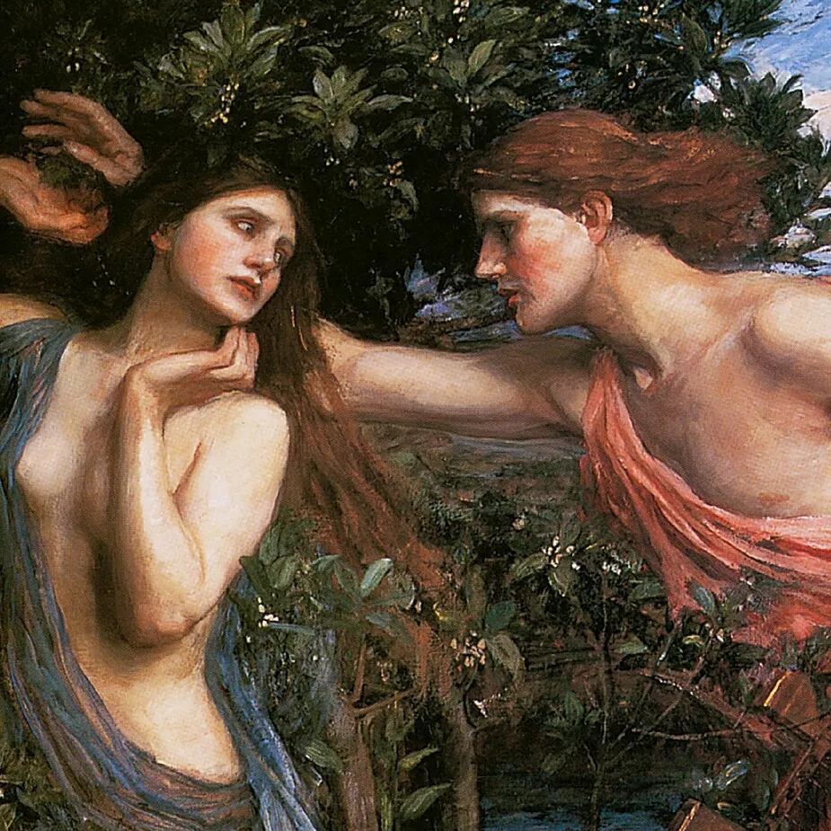 Apollo and Daphne Framed Canvas Replica Painting: Medium