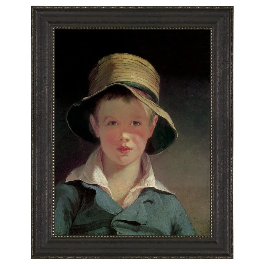 The Torn Hat Framed Canvas Replica Painting: Large