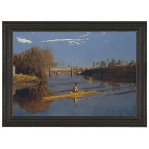 Champion Single Sculls Framed Canvas Replica Painting: Small
